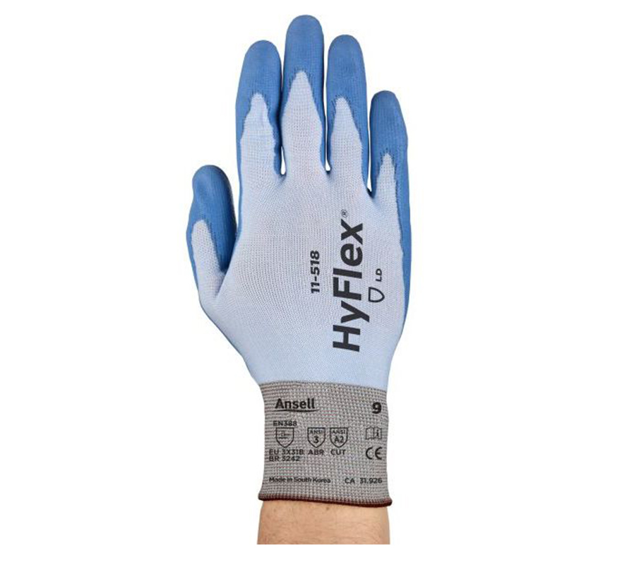 Ansell, Schnitt.3 Handschuh, HyFlex 11-518, Gr 9