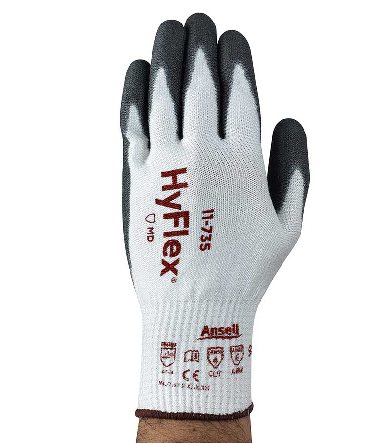 Ansell, Schnitt.5 Handschuh, HyFlex 11-735, Gr 9